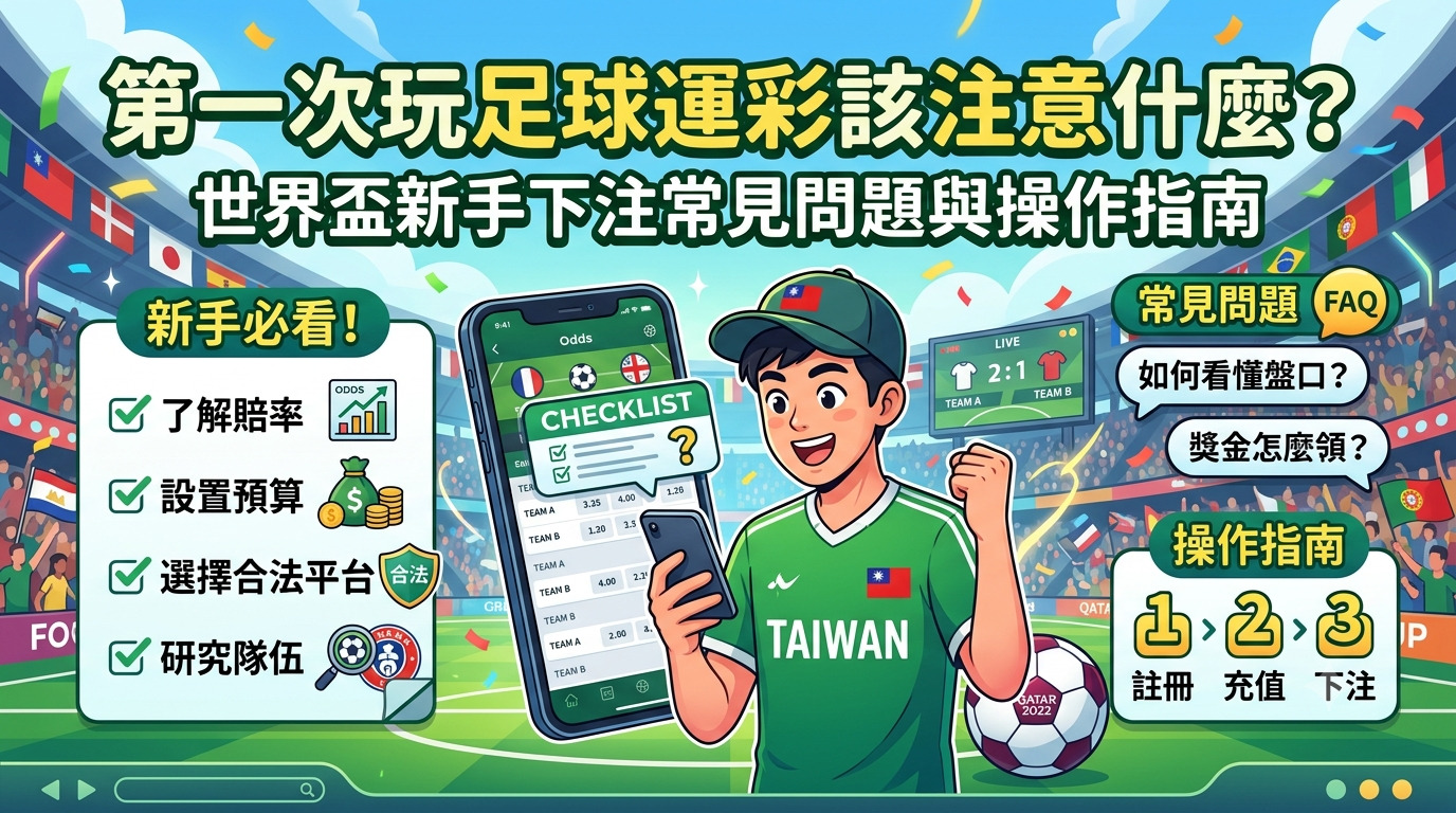 第一次玩足球運彩該注意什麼？世界盃新手下注常見問題與操作指南